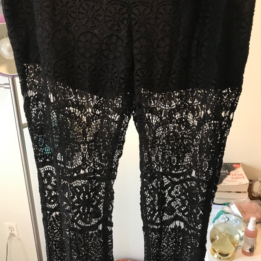 H&M Black Crochet Pants